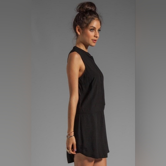 Splendid Women's Tank Dress Drawstring Waist Lined Skirt Black Sz Small - Picture 1 of 9